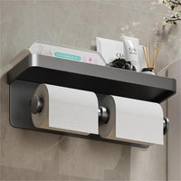 AeroHold Aluminum Alloy Toilet Paper & Phone Holder Shelf