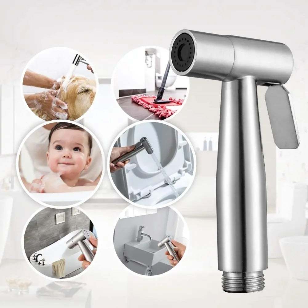 Handheld Toilet Bidet Sprayer Stainless Steel Bathroom Bidet Set