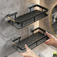 Punch-Free Wall Mounted Bathroom Storage Organizer [1 pcs ]