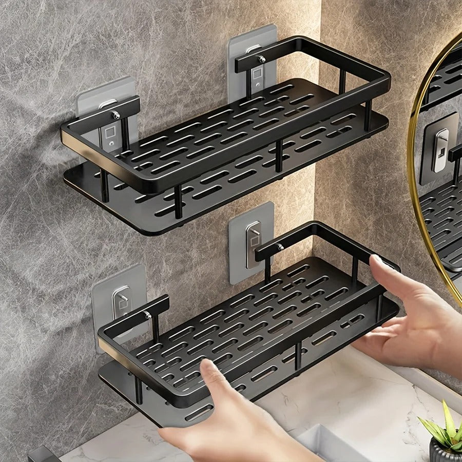 Punch-Free Wall Mounted Bathroom Storage Organizer [1 pcs ]