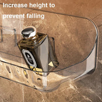 Acrylic Bathroom Shelf – No-Drill Wall Mounted Shower Organiser [1 pack]