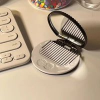 Chocolate Biscuit Round Folding Makeup Mirror