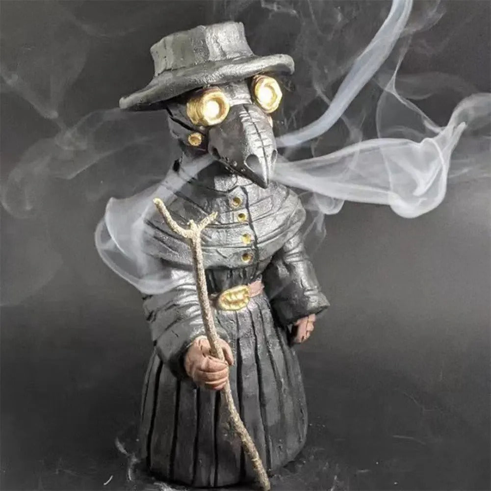 Plague Incense Burner Mini Crow Statue Ornament