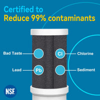 Faucet Tap Water Filter Purifier System – Reduces Lead, Chlorine & Bad Taste