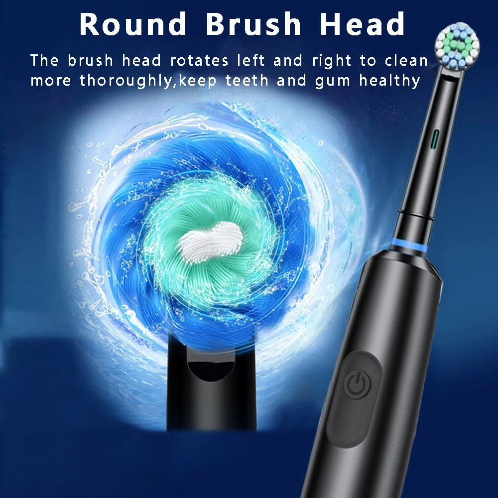 Electric Rechargeable Professional Rotary Toothbrush Set