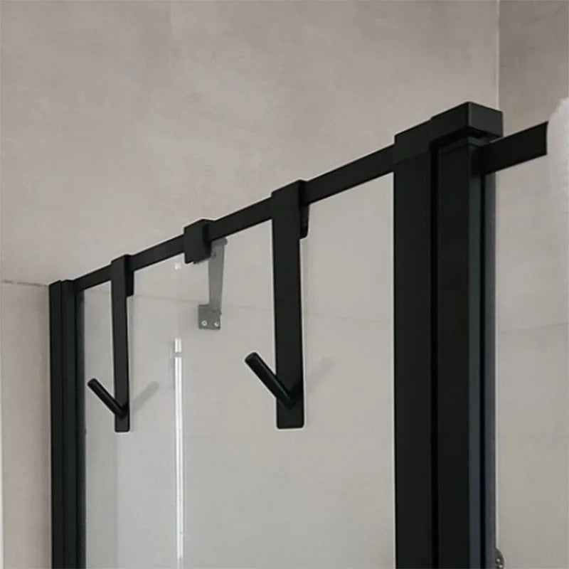 Stainless Steel Over Glass Door Shower Towel Rack [1 pack]