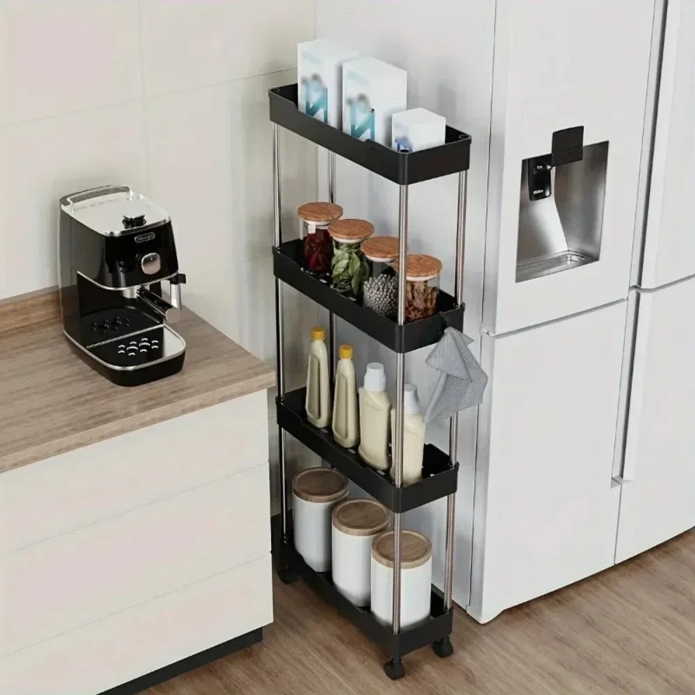 Push Trolley Shelf Multi-Layer Bathroom & Kitchen Storage