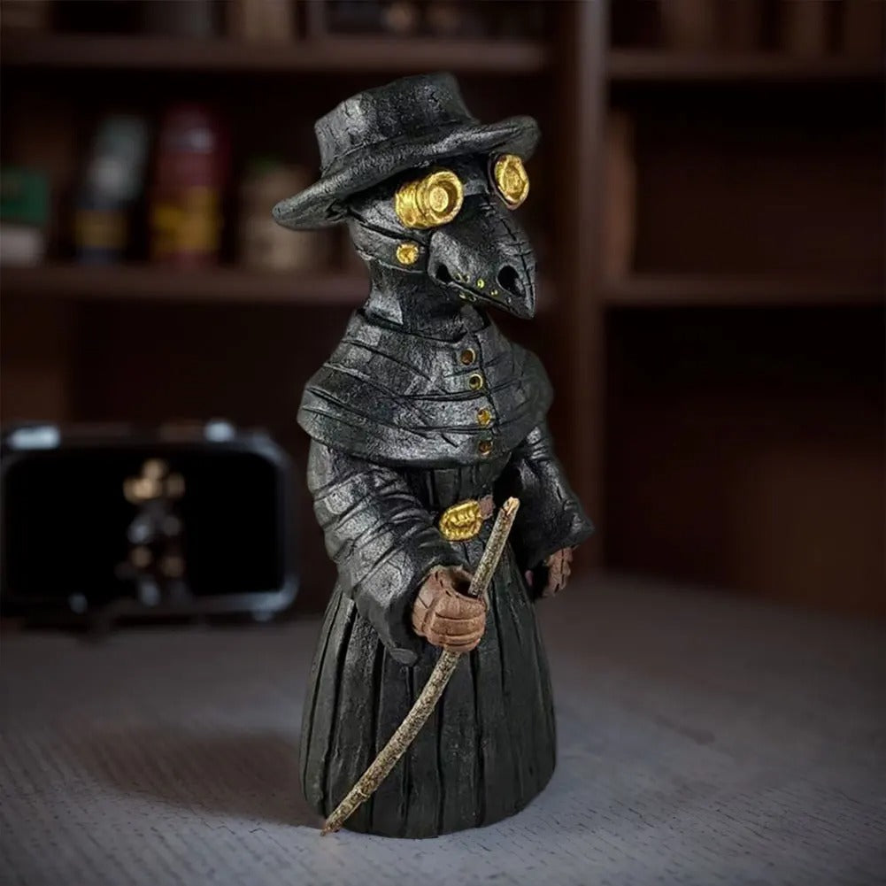 Plague Incense Burner Mini Crow Statue Ornament