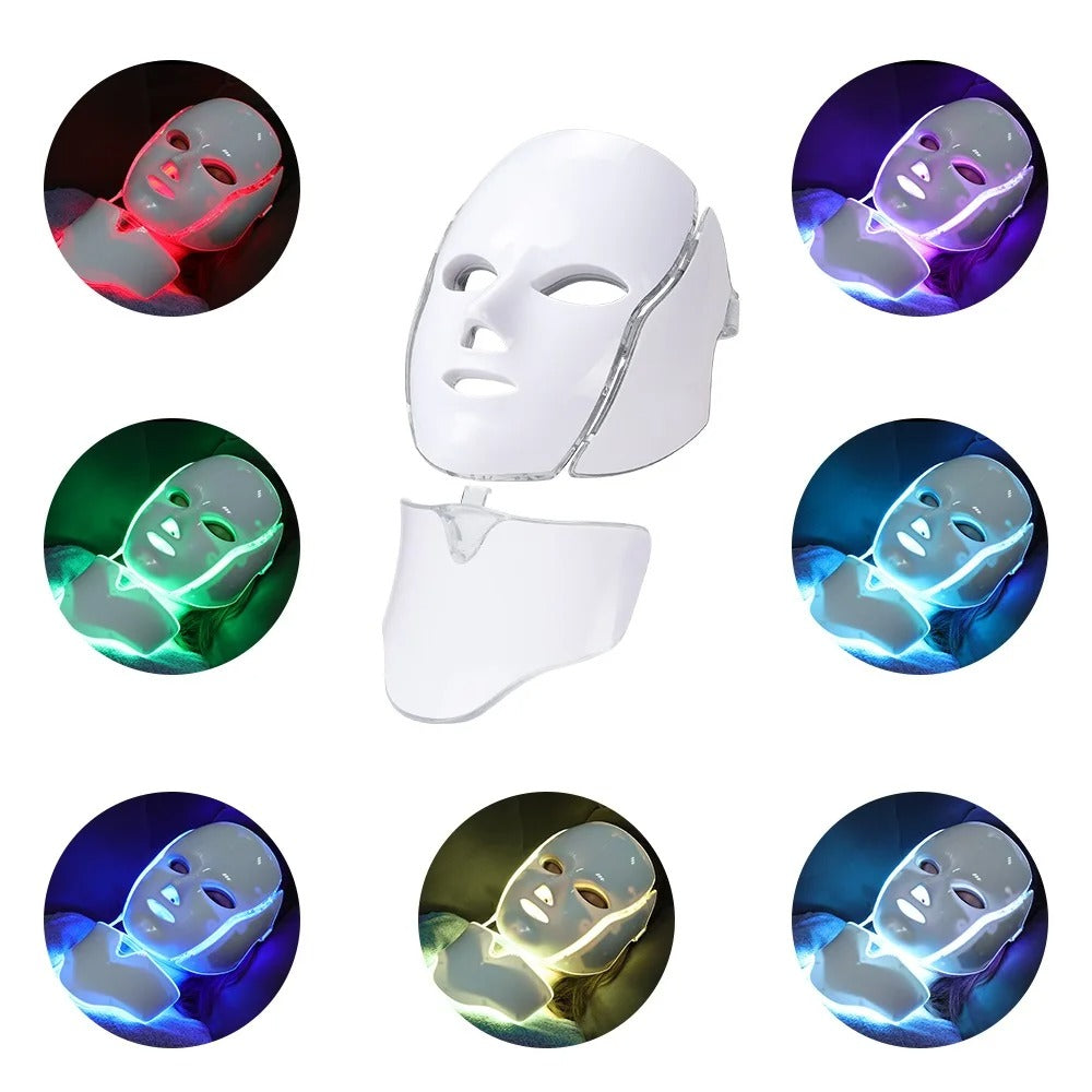 RadiancePro Red Light Therapy Mask for Face & Neck – 7-Color Skin Rejuvenation System