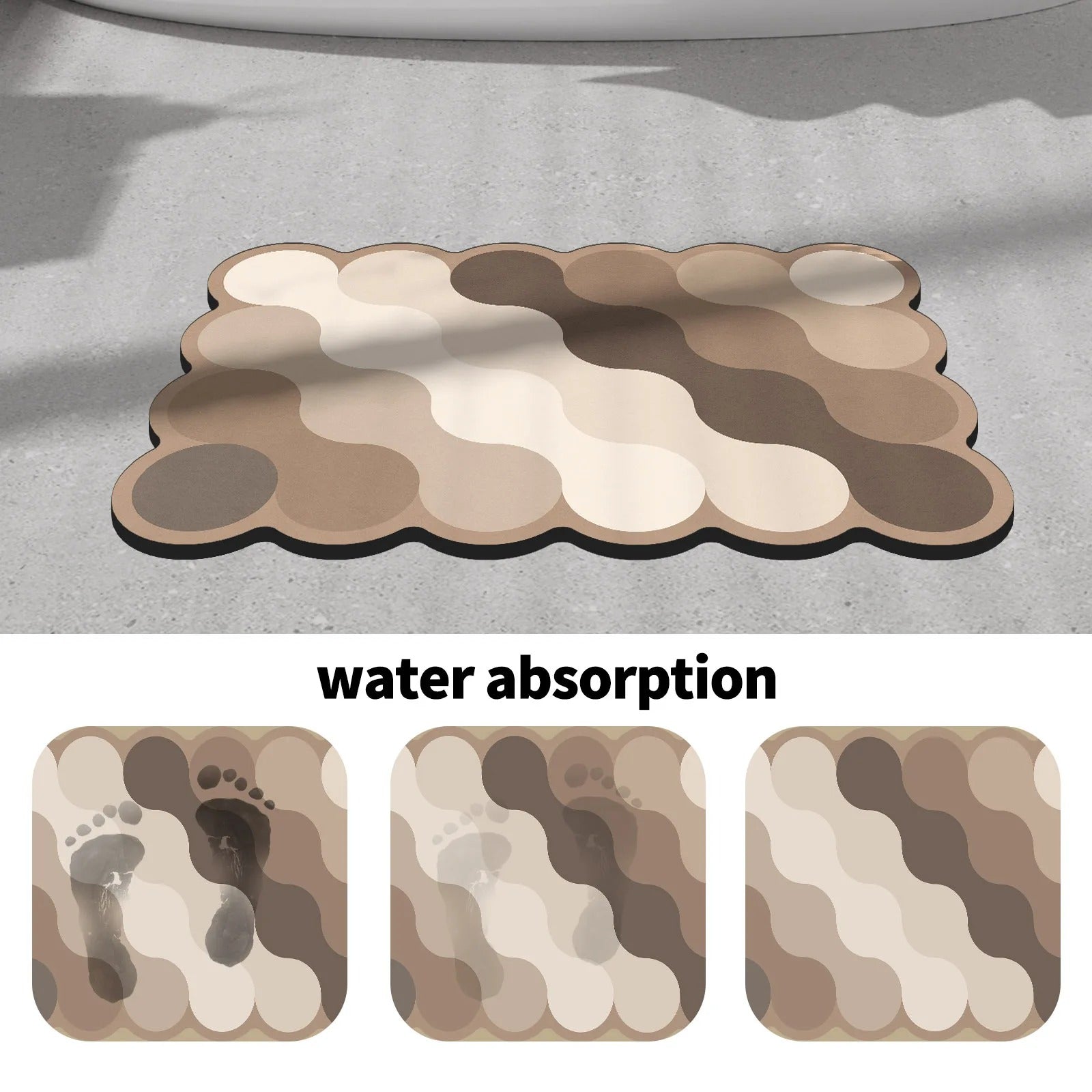 Luxury Diatomite Bathroom Shower Mat