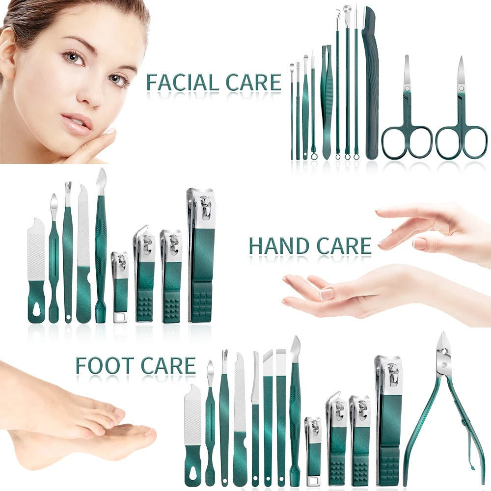 Stainless Steel Nail Cutter Kit & Pedicure Scissors Set – Portable Manicure & Pedicure
