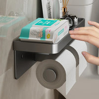 AeroHold Aluminum Alloy Toilet Paper & Phone Holder Shelf