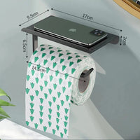 AeroHold Aluminum Alloy Toilet Paper & Phone Holder Shelf
