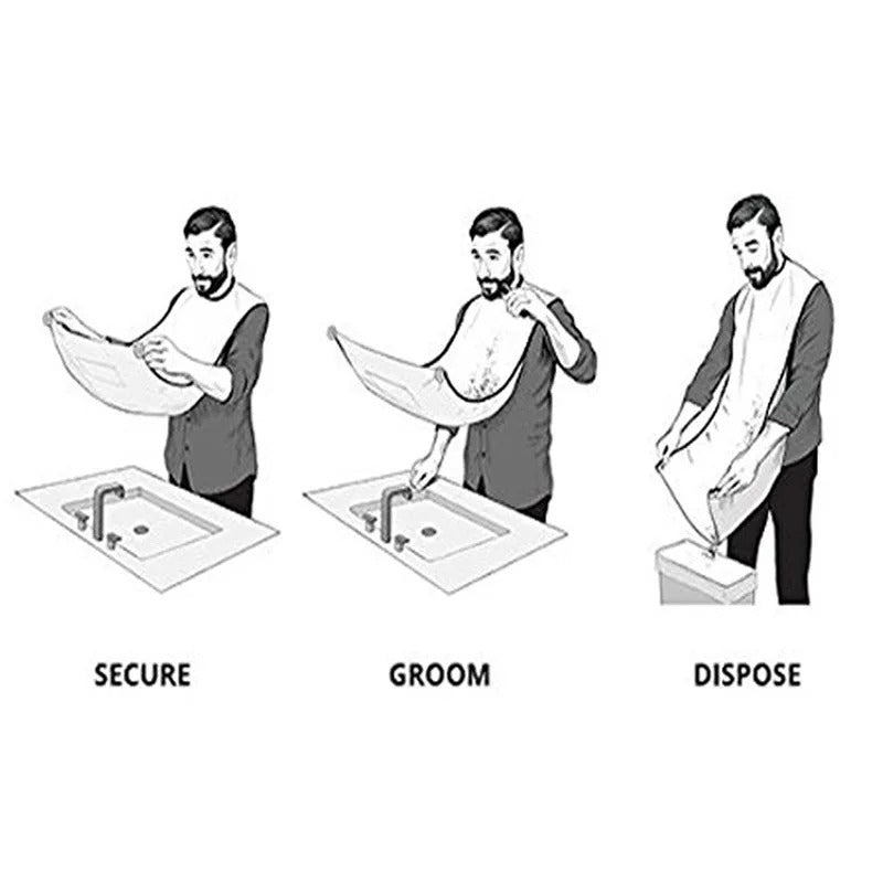 Male Shaving Apron Beard Catcher Cape