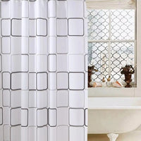 SplashGuard Waterproof Patterned Shower Curtain