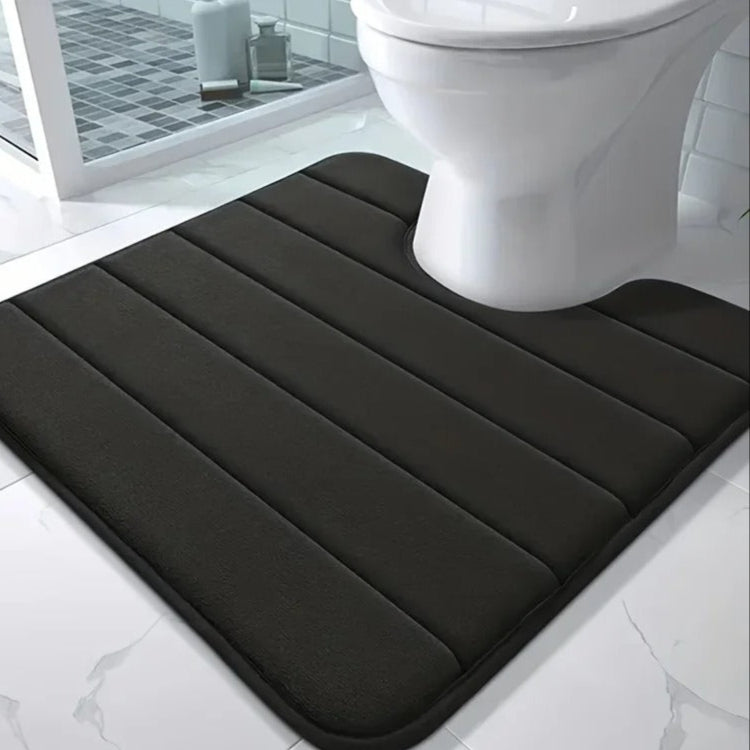 U-Shaped Toilet Mat Memory Foam Bathroom Carpet