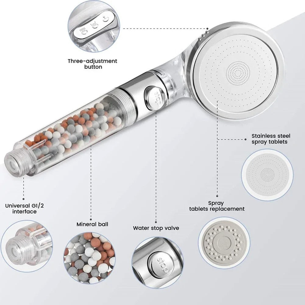 High Pressure Shower Head with Anion Filter