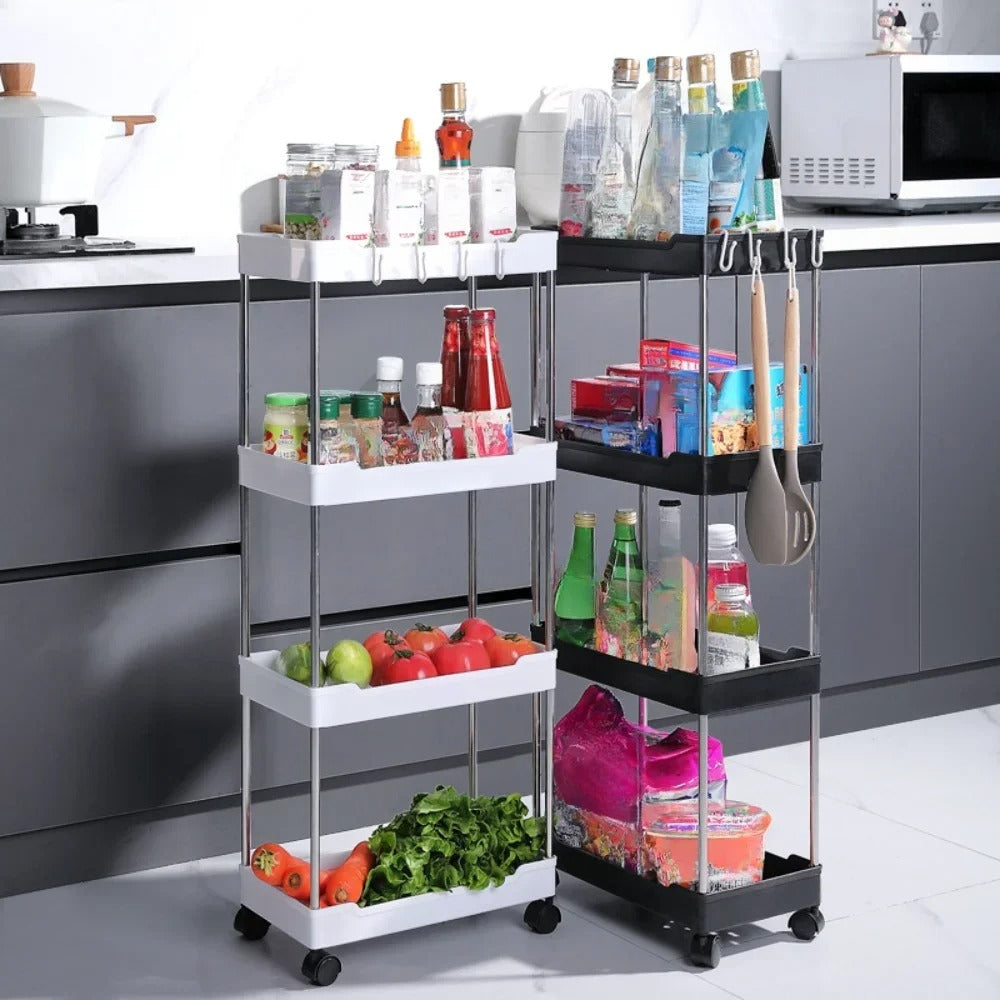 Push Trolley Shelf Multi-Layer Bathroom & Kitchen Storage