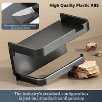 Toilet Paper Holder Space-Saving Wall-Mounted Perforated Storage Rack