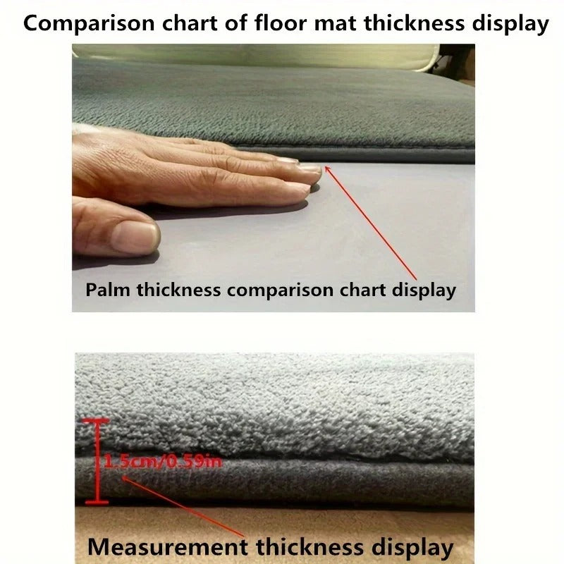U-Shaped Toilet Mat Memory Foam Bathroom Carpet