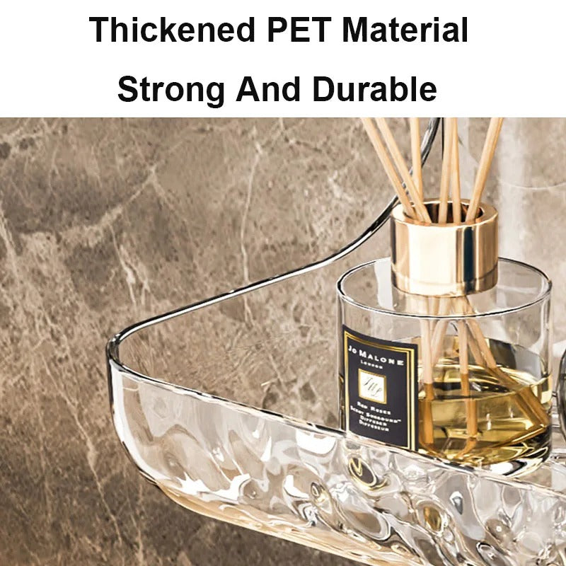 Acrylic Bathroom Shelf – No-Drill Wall Mounted Shower Organiser [1 pack]