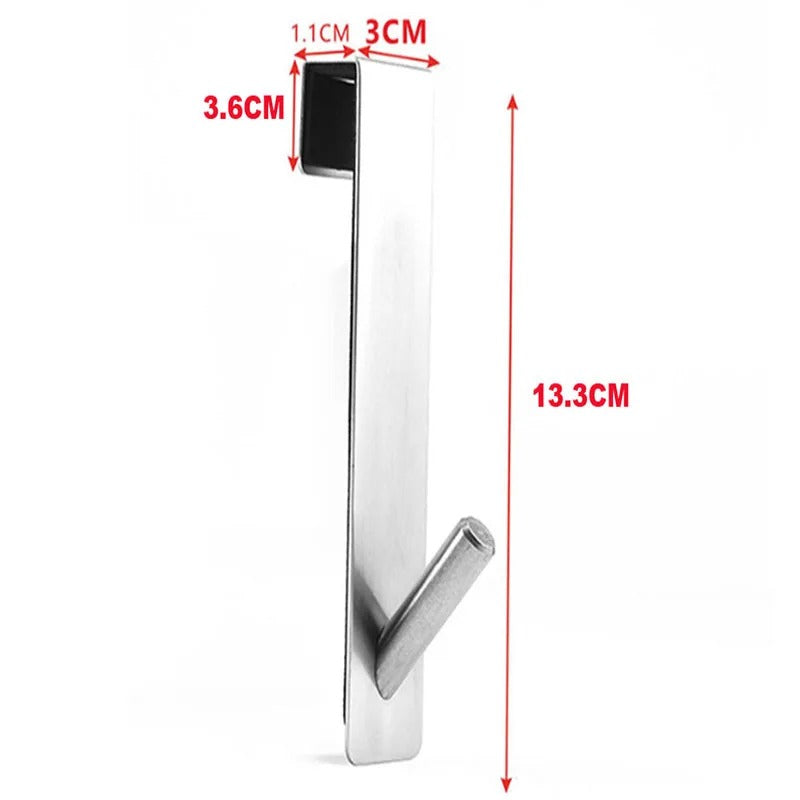 Stainless Steel Over Glass Door Shower Towel Rack [1 pack]