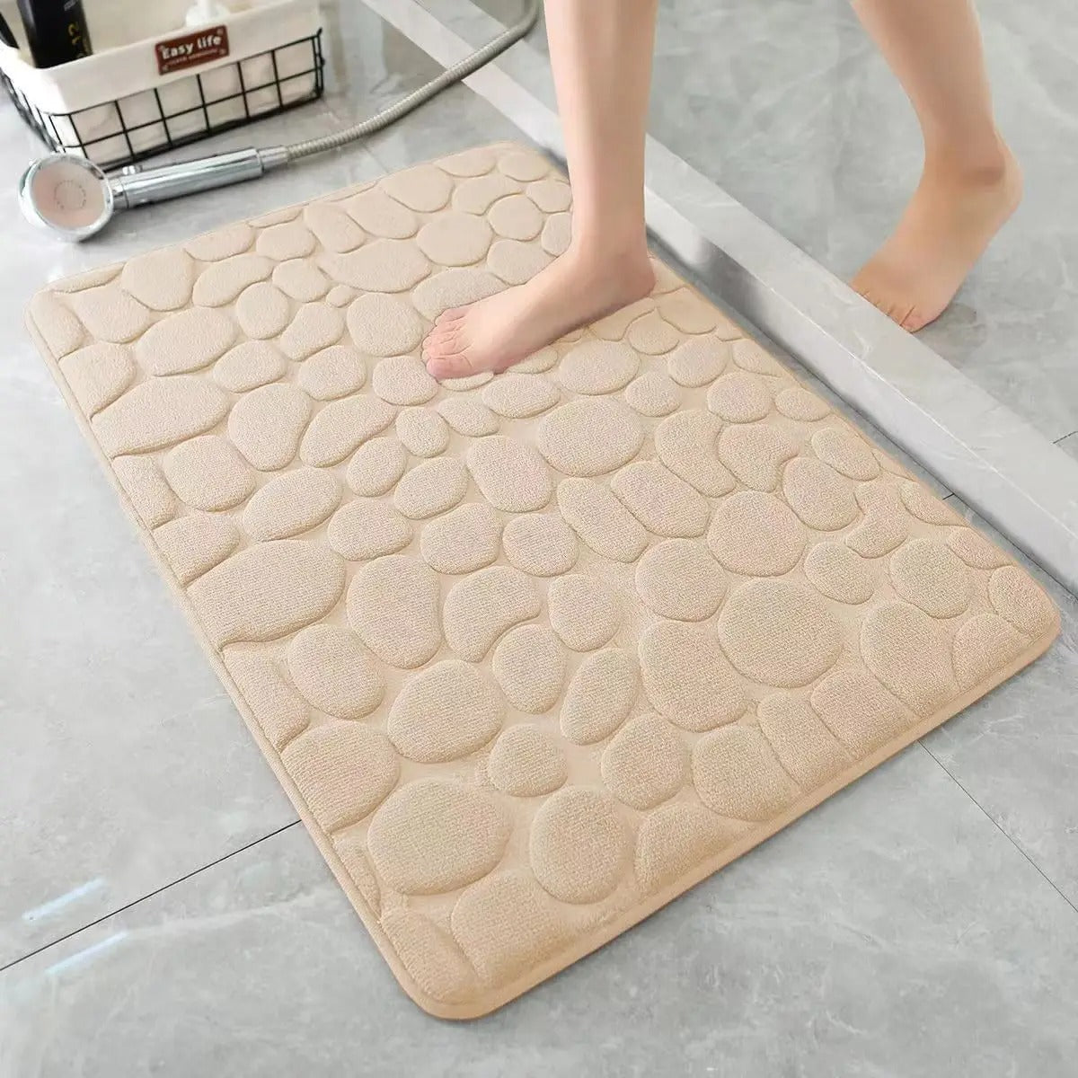 3D Non-Slip Bathroom Cobblestone Mat 40x60cm