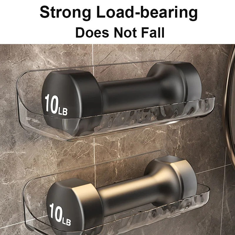 Acrylic Bathroom Shelf – No-Drill Wall Mounted Shower Organiser [1 pack]