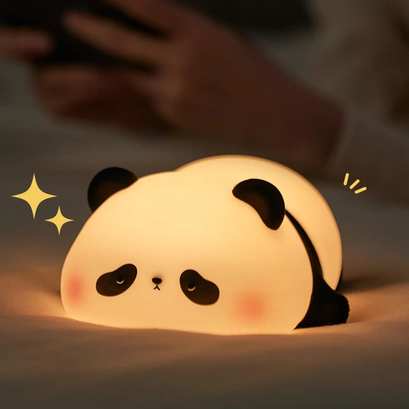 Panda LED Night Light Cute Silicone Touch Night Lamp