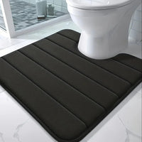 U-Shaped Toilet Mat Memory Foam Bathroom Carpet