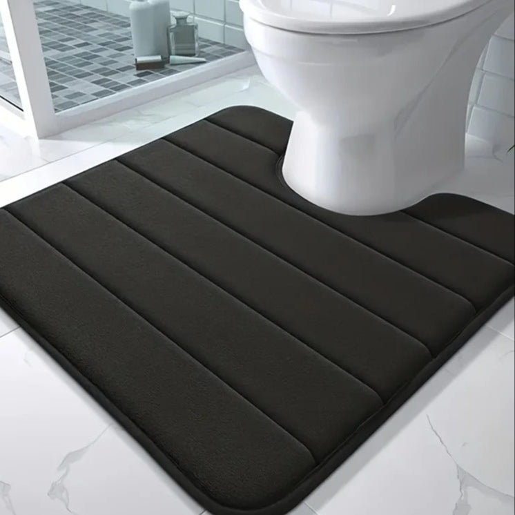 U-Shaped Toilet Mat Memory Foam Bathroom Carpet