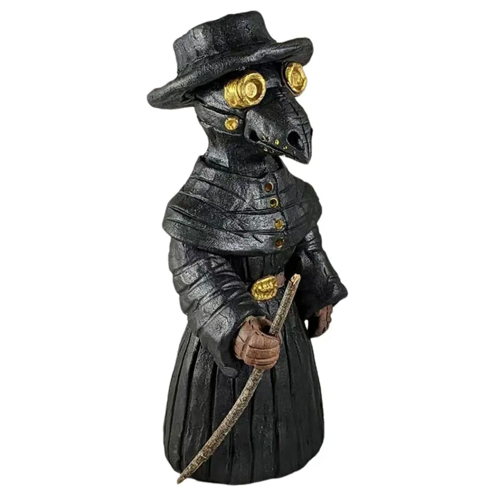 Plague Incense Burner Mini Crow Statue Ornament