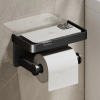 Wall-Mounted Toilet Paper Holder with Storage