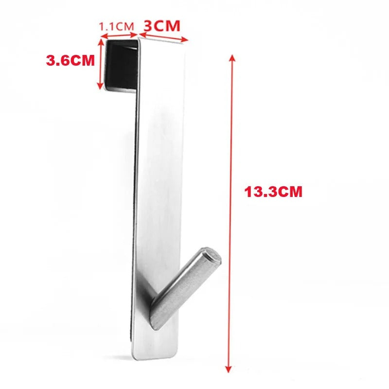 Stainless Steel Over Glass Door Shower Towel Rack [1 pack]