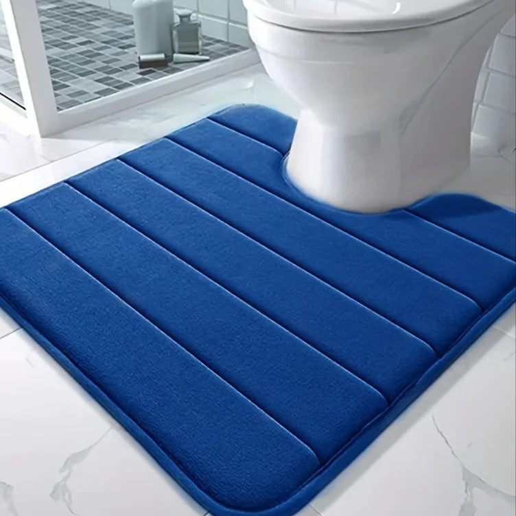 U-Shaped Toilet Mat Memory Foam Bathroom Carpet
