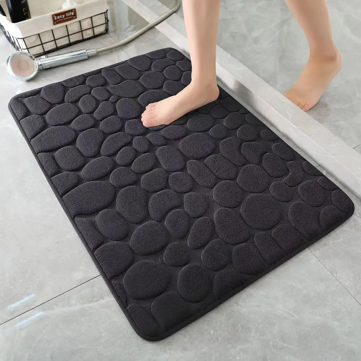 3D Non-Slip Bathroom Cobblestone Mat 40x60cm