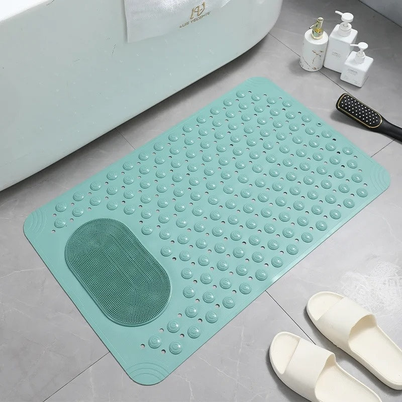 SafeGrip Non-Slip Shower Mat with Foot Scrubber – Ultimate Bathroom Safety