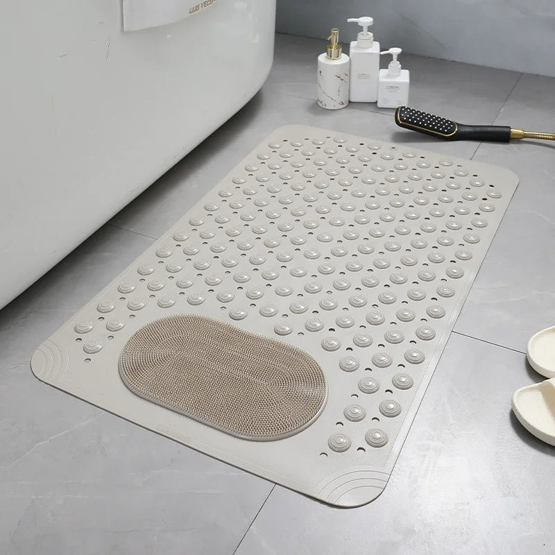 SafeGrip Non-Slip Shower Mat with Foot Scrubber – Ultimate Bathroom Safety