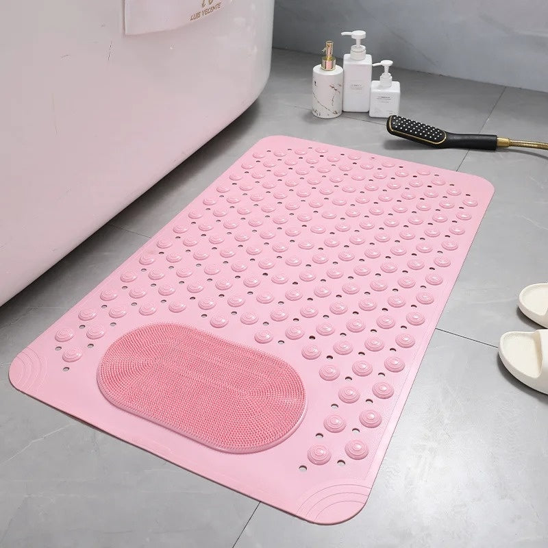 SafeGrip Non-Slip Shower Mat with Foot Scrubber – Ultimate Bathroom Safety